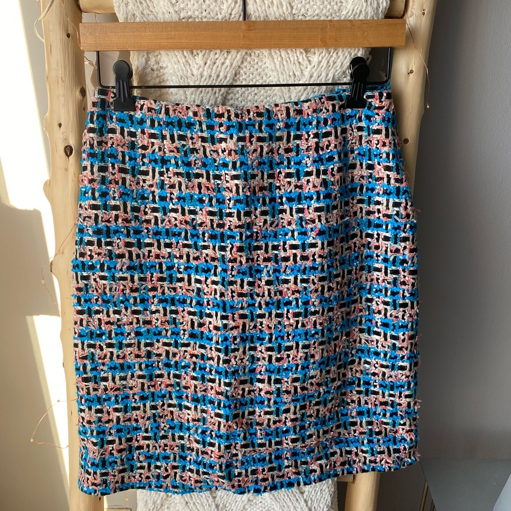 L.K Bennett SK ECHO Multicolor Tweed Plaid Skirt